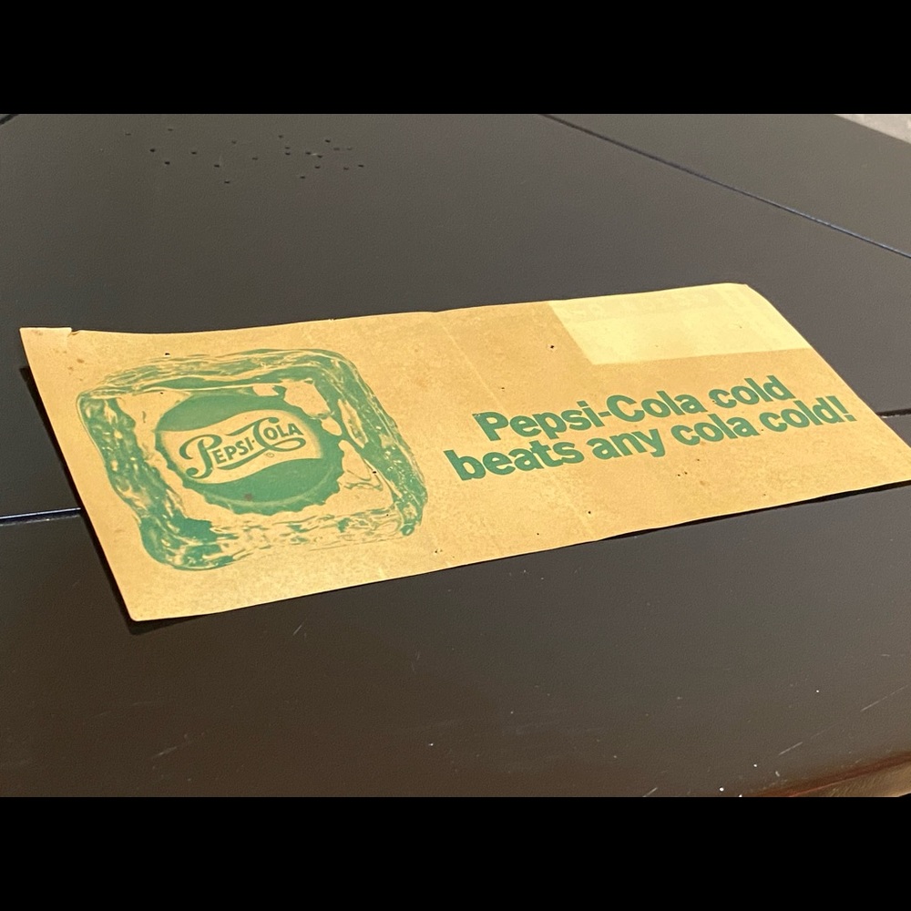 Rare Pepsi-Cola Advertisement from 1967.